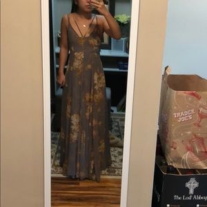 Free People Long Floral Dress